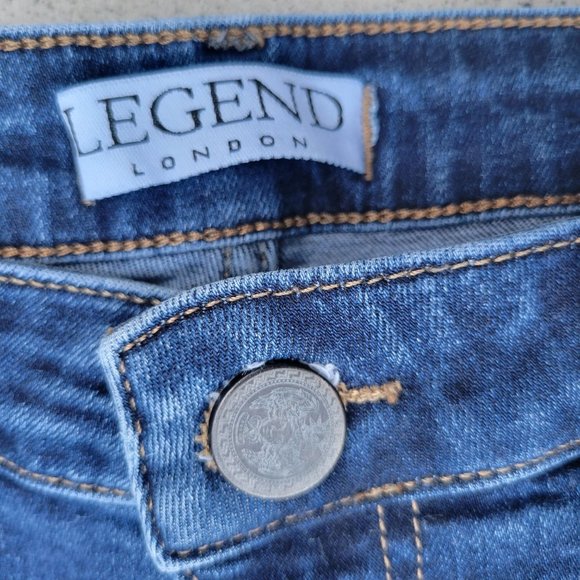 Legen London Womans Distressed Whisking Skinny Denim Jeans Hight Waist 30x30 - Picture 3 of 9